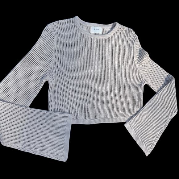 DISSH Ophelia Stone Long Bell Sleeve Crop Knit Top - Size Small - Picture 6 of 16